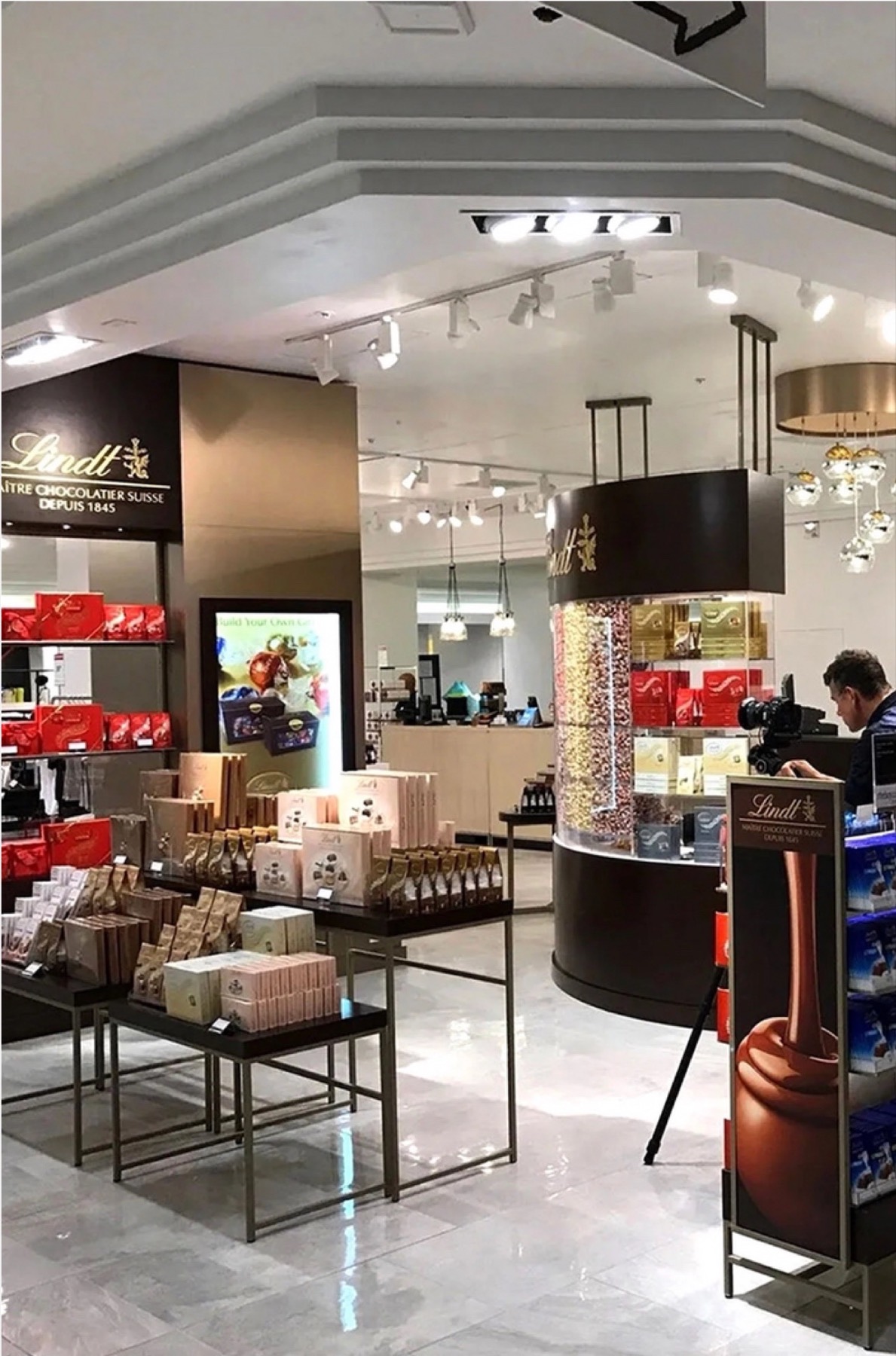 Lindt store interior after fit-out